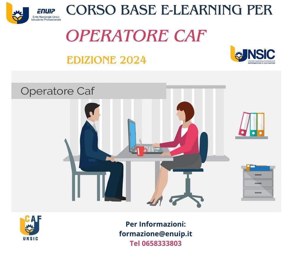 Corso base gratuito per Operatori Caf erogato da&nbsp;ENUIP