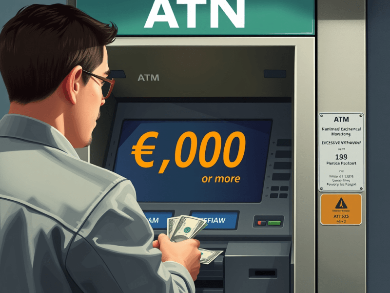 Prelievo bancomat eccessivo? C’è la&nbsp;segnalazione