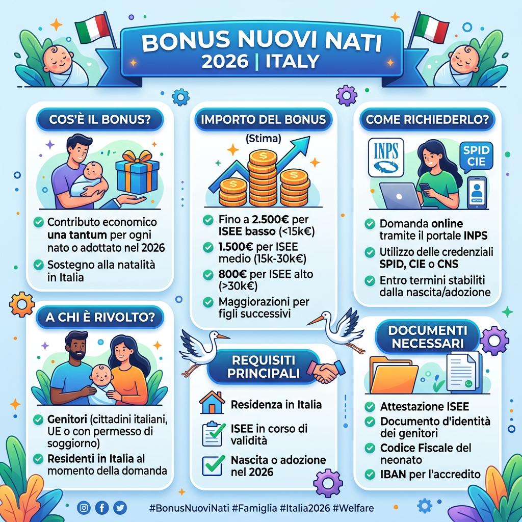 Le istruzioni per il Bonus nuovi nati 2026
