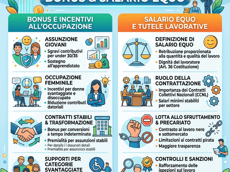 I bonus del Decreto Lavoro e il salario&nbsp;giusto