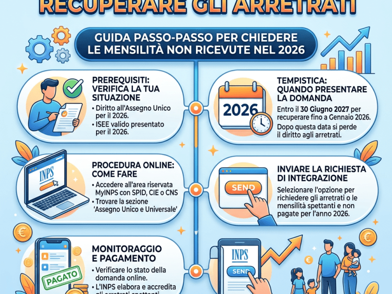 Assegno Unico 2026: come recuperare gli&nbsp;arretrati