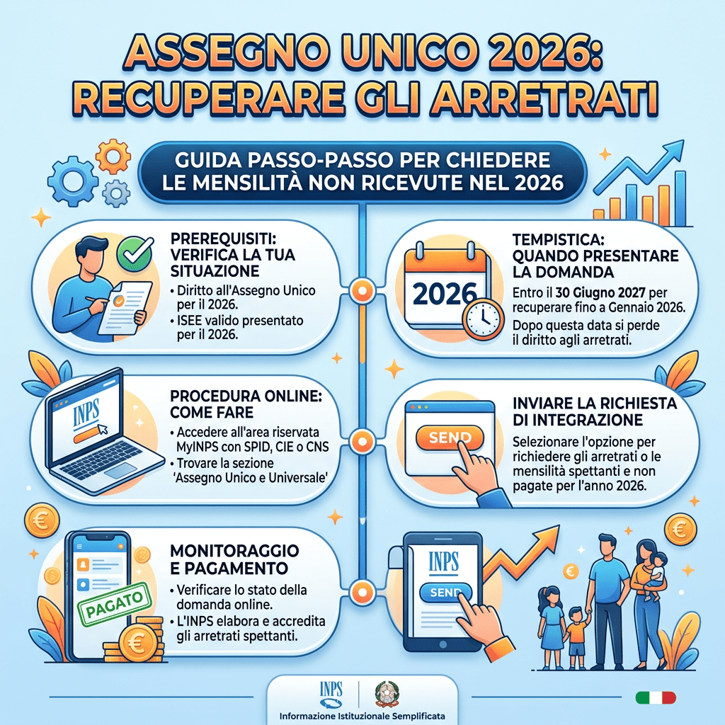 Assegno Unico 2026: come recuperare gli arretrati