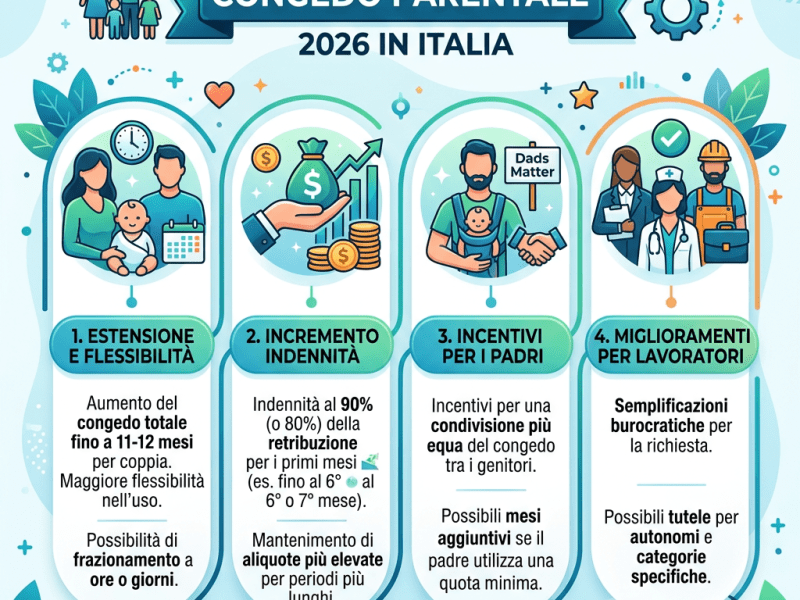 Congedo parentale e per malattia figli: tutte le novità&nbsp;2026