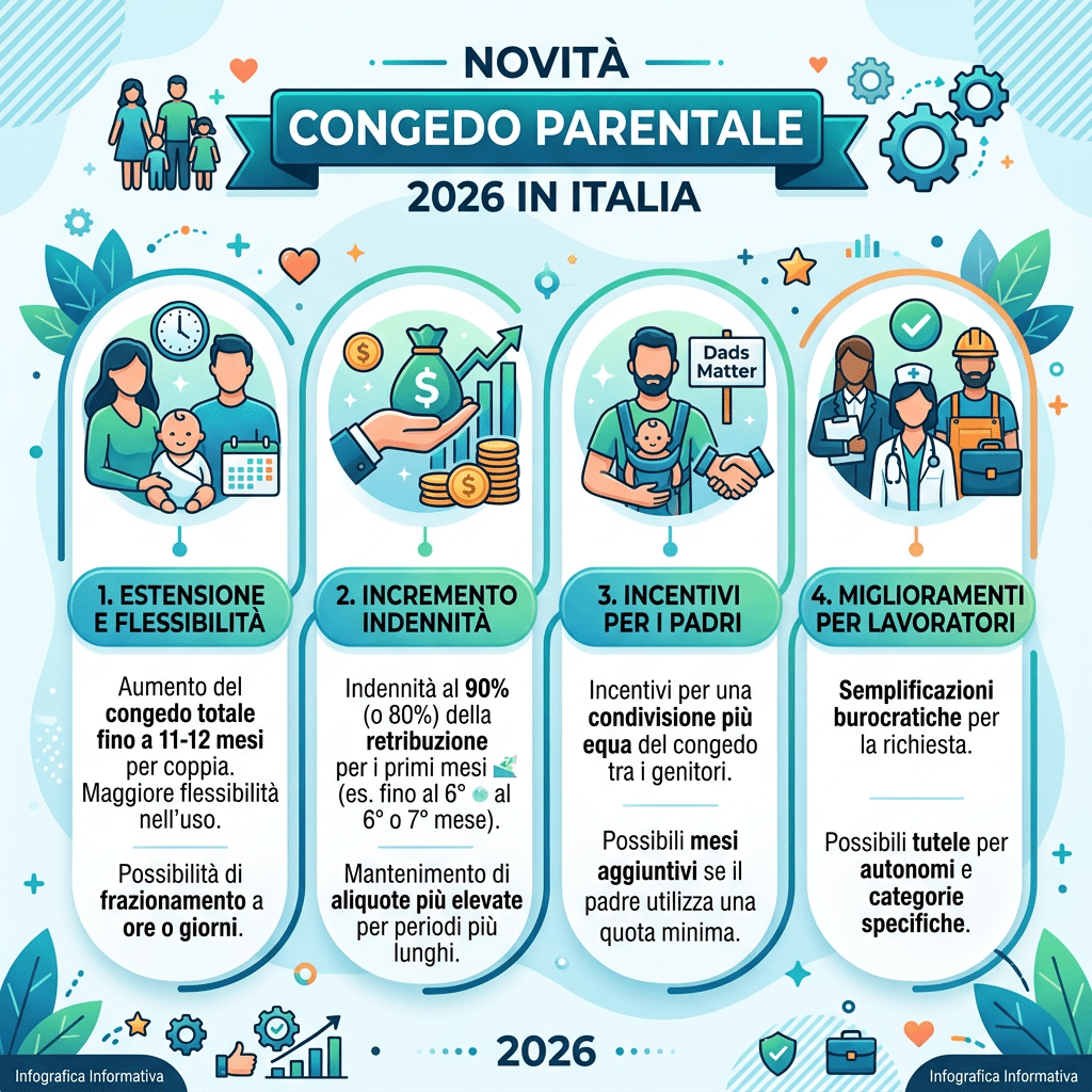 Congedo parentale e per malattia figli: tutte le novità 2026