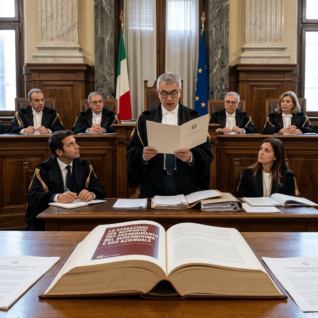La Cassazione sul rapporto tra assorbimento del superminimo e uso aziendale