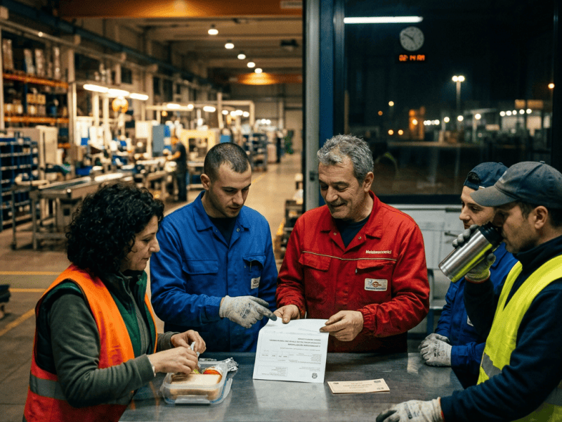Lavoratori notturni e Indennità sostitutiva del servizio&nbsp;mensa