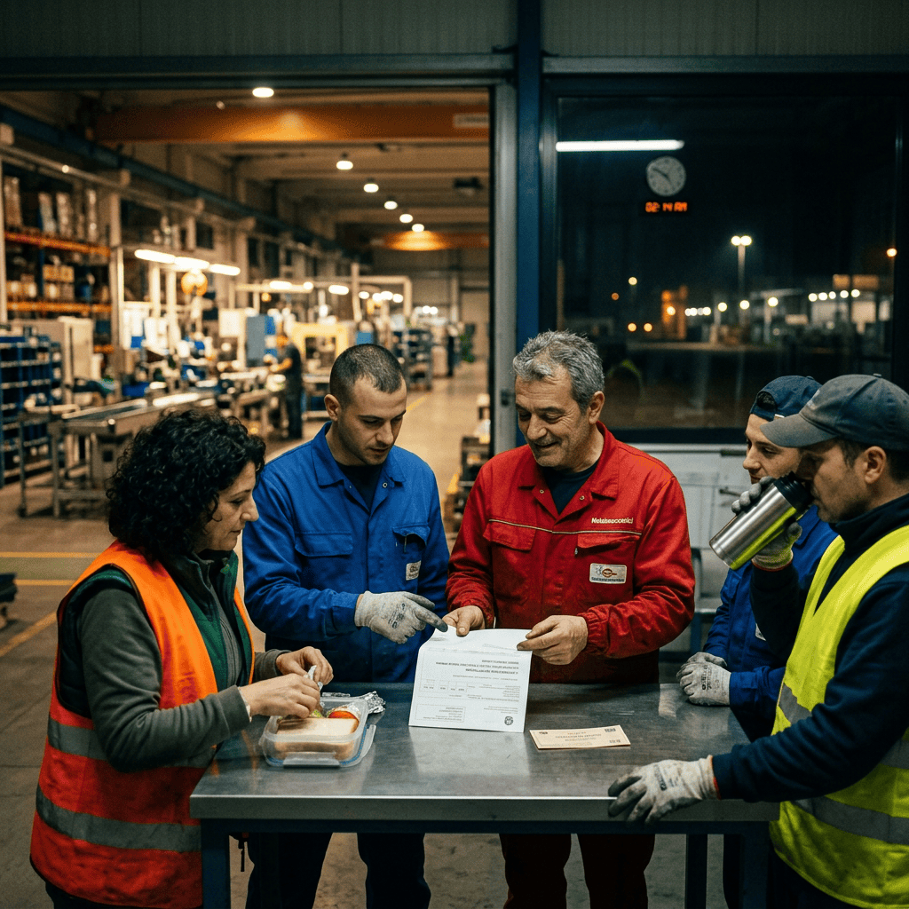 Lavoratori notturni e Indennità sostitutiva del servizio mensa