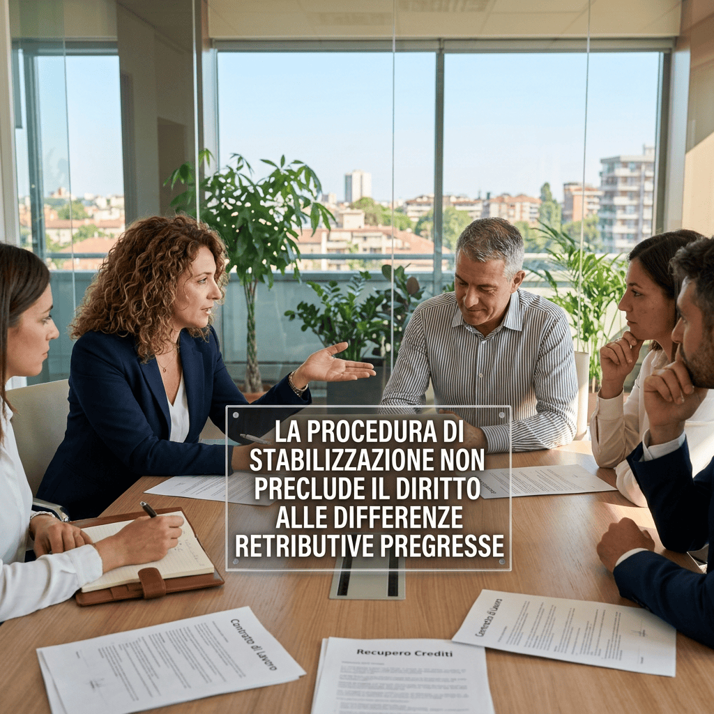 La procedura di stabilizzazione non preclude il diritto alle differenze retributive&nbsp;pregresse
